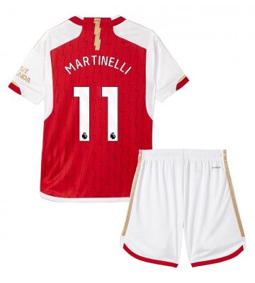 Arsenal Gabriel Martinelli #11 Hjemmebanesæt Børn 2023-24 Kort ærmer (+ korte bukser)